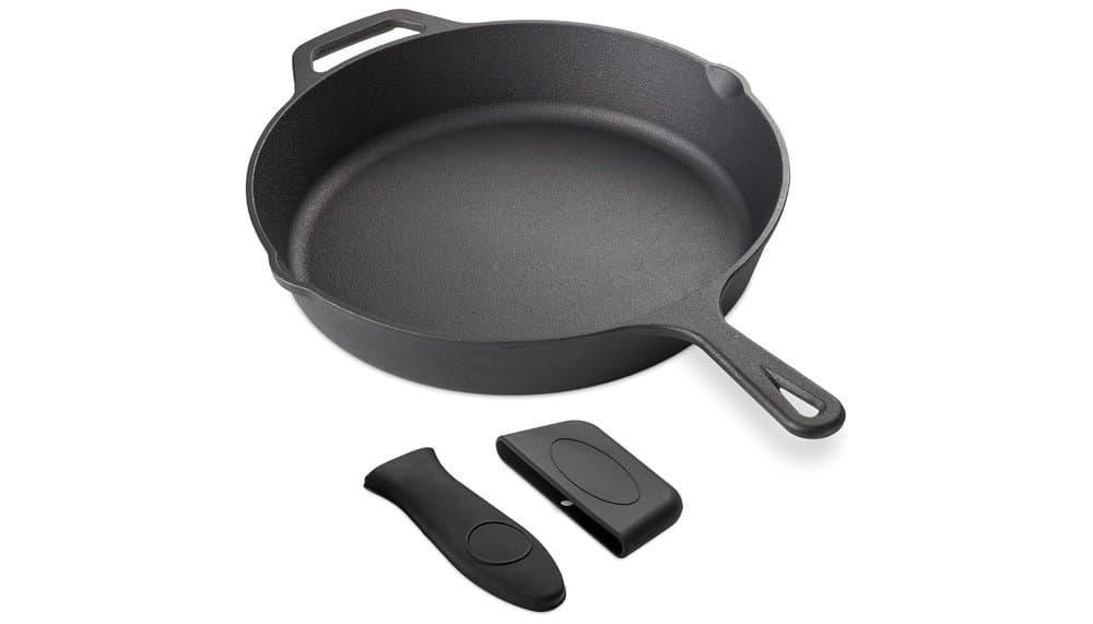 Navaris Natural Cast Iron Frying Pan