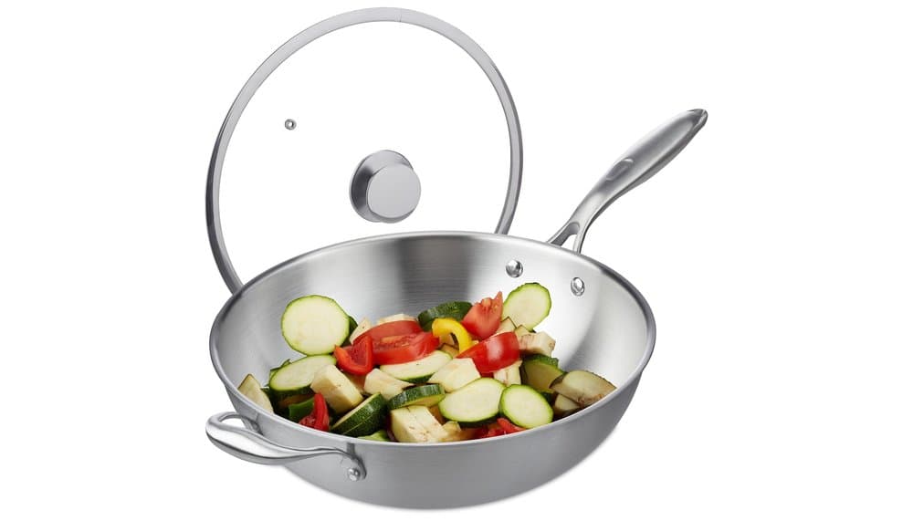 Relaxdays 32 cm Rostfri Wok med Glaslock - Test