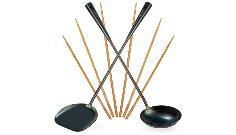YOSUKATA Wok Utensil Set Review: Spatula, Ladle, Chopsticks