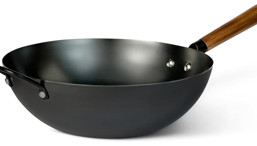 Amazon Basics Wok Acier Carbone Pré-culotté - Test