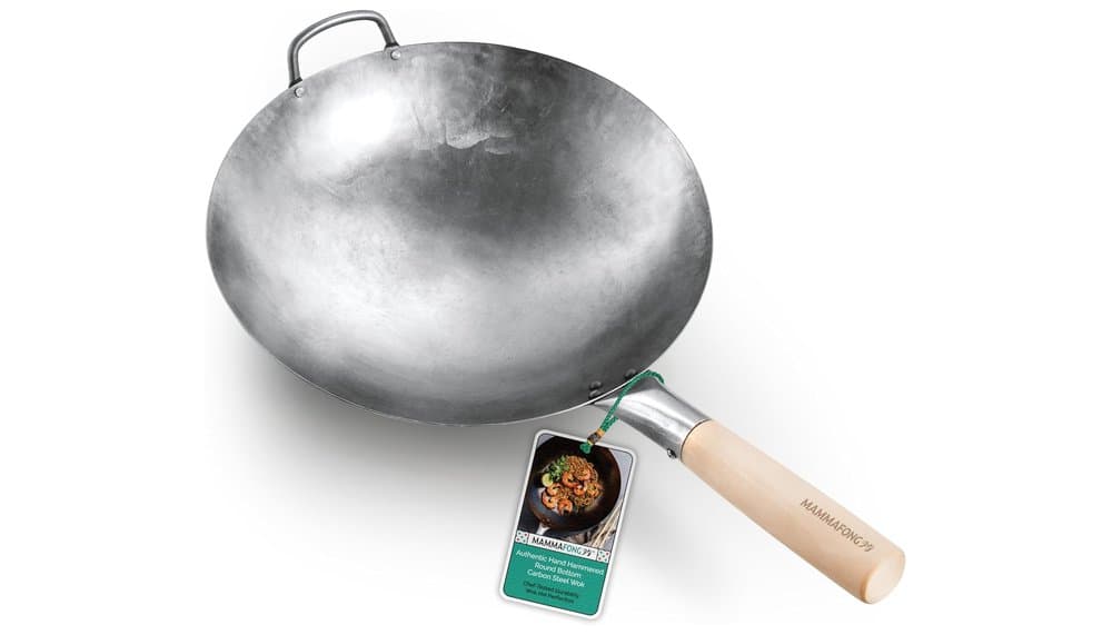 Test du Wok Mammafong en Acier au Carbone Martelé